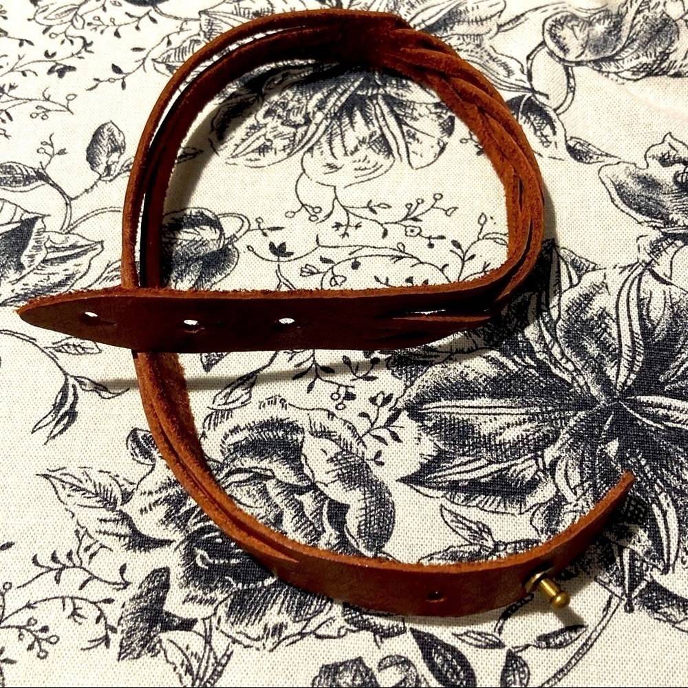 CHOKER Necklace Leather Adjustable  8”